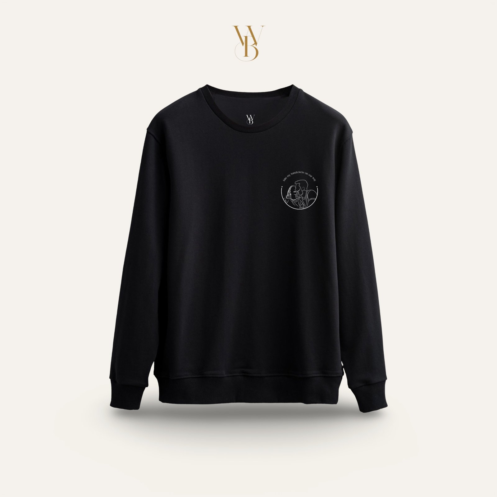 Erkek Çizgisel Tasarım Sweatshirt