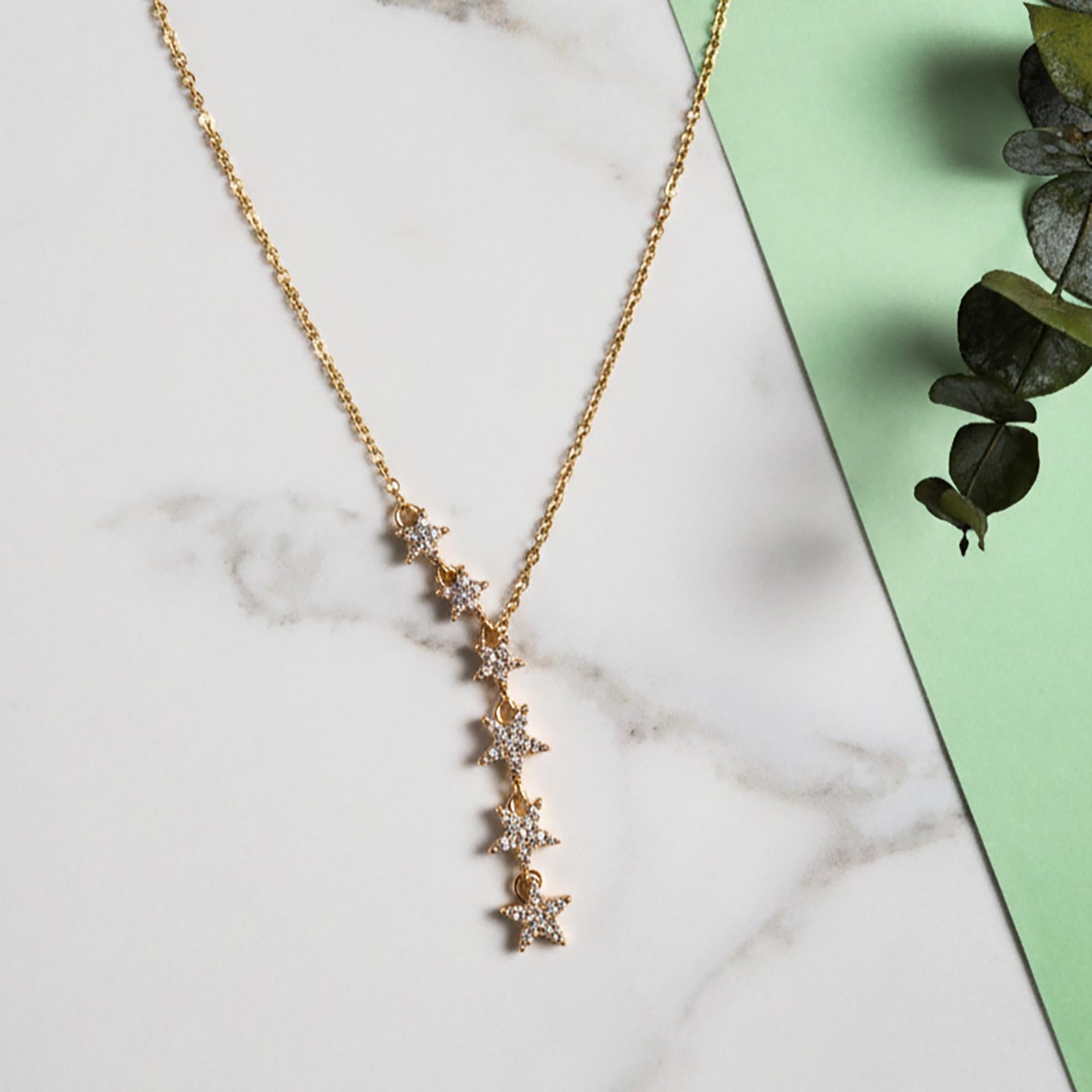 Kayan Yıldızlar Sallantılı Kolye (Y) Kolye