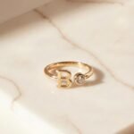 Harfli ve Tektaşlı Ayarlanabilir Yüzük | 925 Gümüş