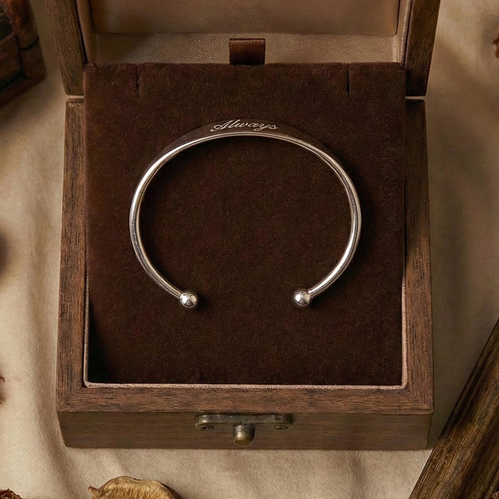 İsim Yazılı Kelepçe Bileklik | 925 Gümüş