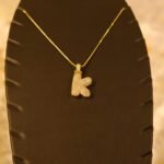 Taşlı 3D Bubble (Balon) Harf Kolye