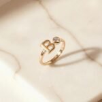 Harfli ve Tektaşlı Ayarlanabilir Yüzük | 925 Gümüş