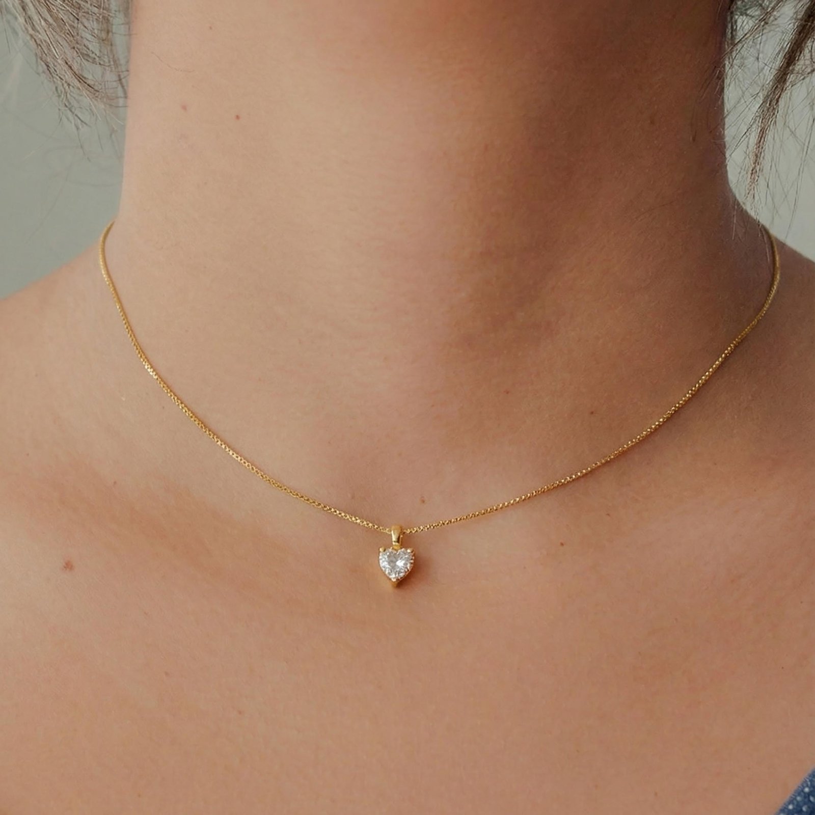 Tektaş Kalp Kolye | 925 Gümüş