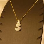 Taşlı 3D Bubble (Balon) Harf Kolye