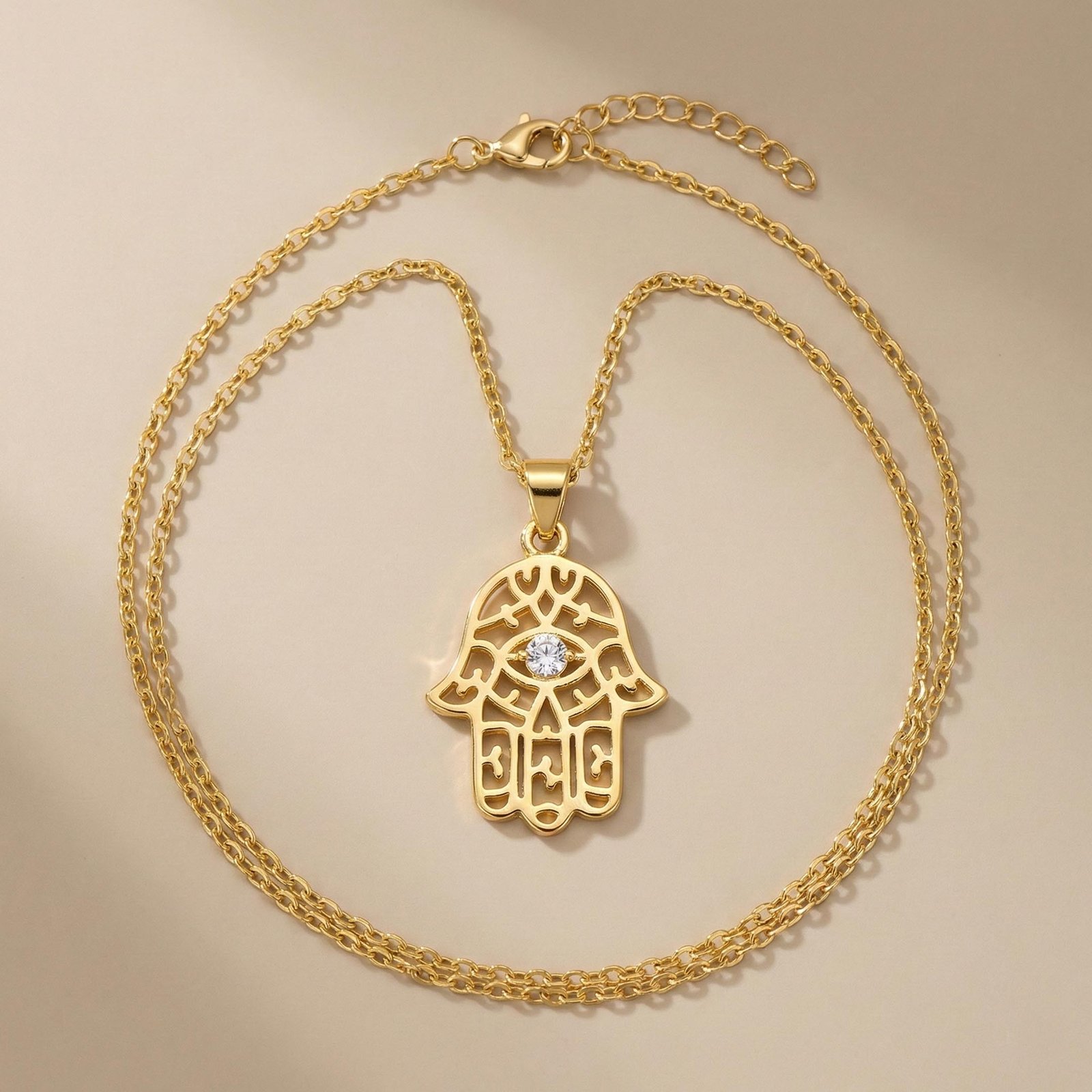 Fatma Ana Eli (Hamsa) Kolye | 925 Gümüş