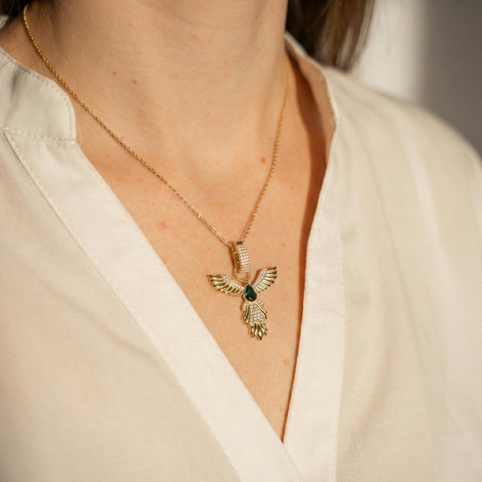 Zümrüdüanka (Phoenix) Kolye | 925 Gümüş